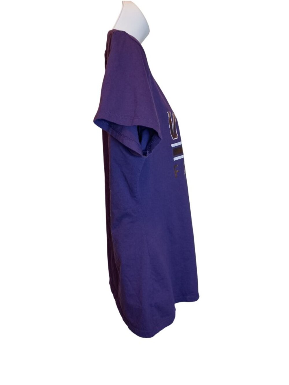 Team Apparel Football Minnesota Vikings Women's V-Neck Short Sleeve Shirt Sz. L - Picture 3 of 7